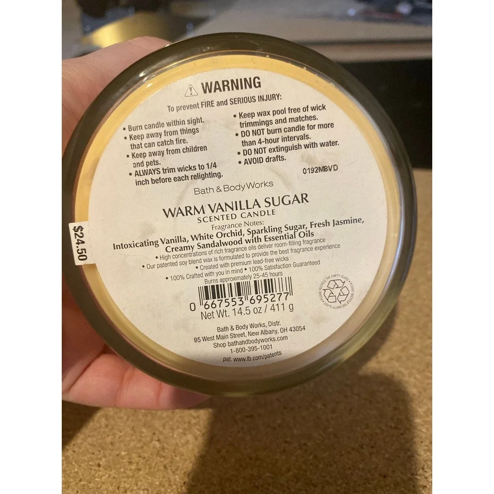 BBW Warm‎ Vanilla Sugar Candle